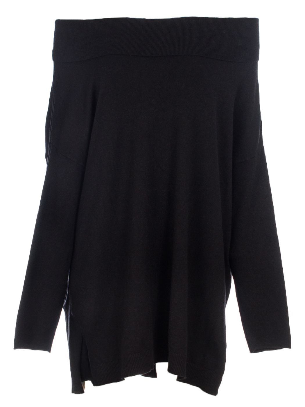 MAGLIA CALATA SCOLLO AMPIO, TG UNICA    - BLACK